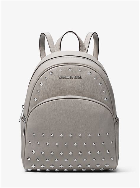 Abbey Medium Studded Pebbled Leather Backpack 